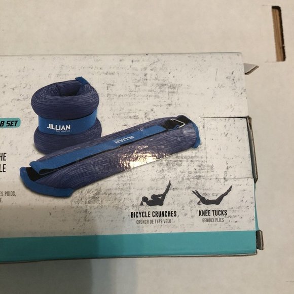 New Jillian Ankle or Wrist weights 1lb each 2# set Cardio workout Rehab fit Yoga - Picture 2 of 6